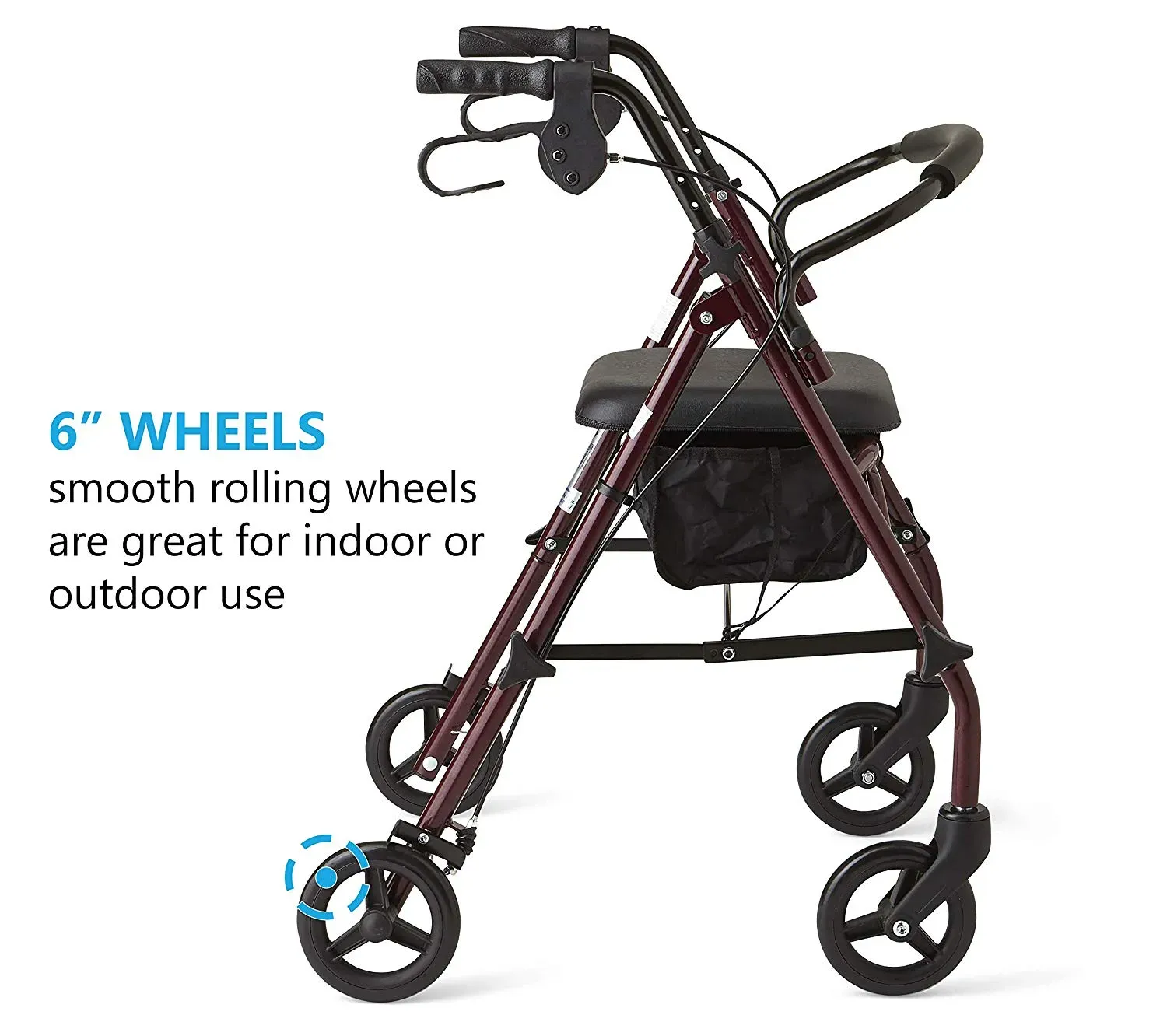 Basic Steel Rollator with 6