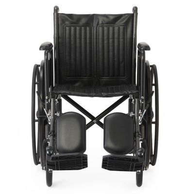 16" Wide K1 Basic Nylon Wheelchair with Swing-Back Desk-Length Arms and Swing-Away Footrests