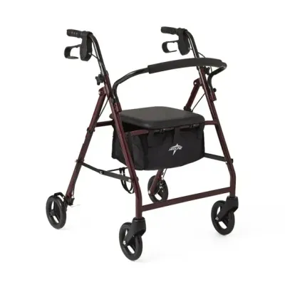 Basic Steel Rollator with 6" Wheels, Black