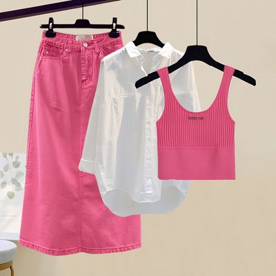 Hot Girl Suspender Three-piece Set
