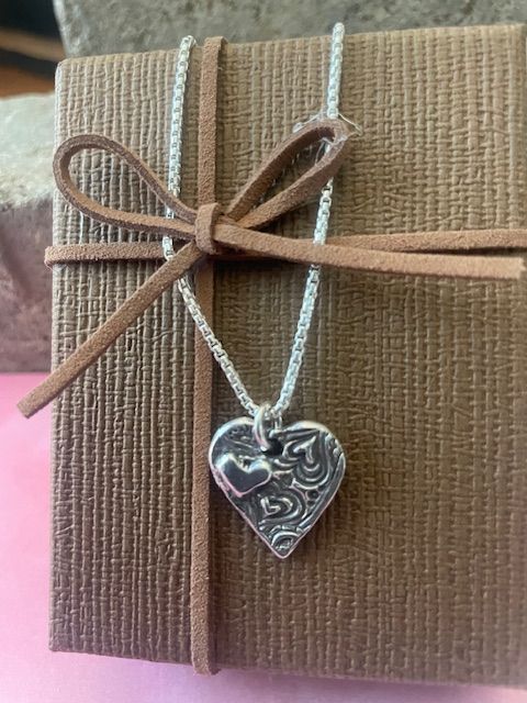 Small Heart on Heart Pendant