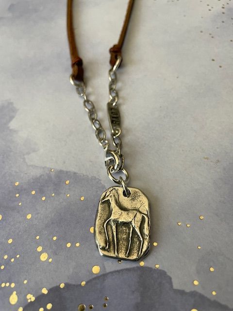 Horse Pendant on Leather and Chain