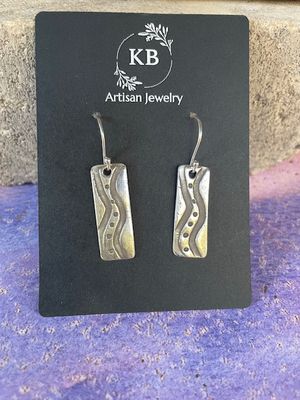 Two Line Rectangle Earrings