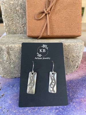 Two Line Rectangle Earrings