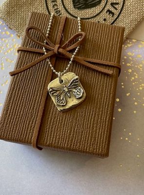 Square Butterfly Pendant