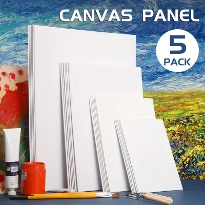 Canvas Panels for Painting (5 Pack) Blank Canvas Boards