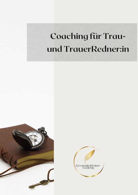 Coaching für zert. Trau- und TrauerRednerIn