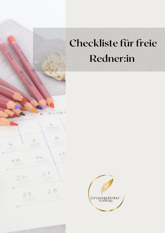 Checkliste für freie Redner-in