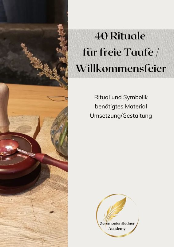 20 Rituale für freie Taufen / Willkommensfeiern