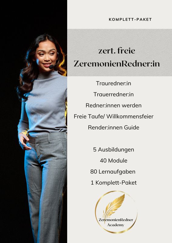 Lehrgang zert. Redner:in freie Zeremonien im Selbststudium Lehrgang zert. Redner:in freie Zeremonien im Selbststudium