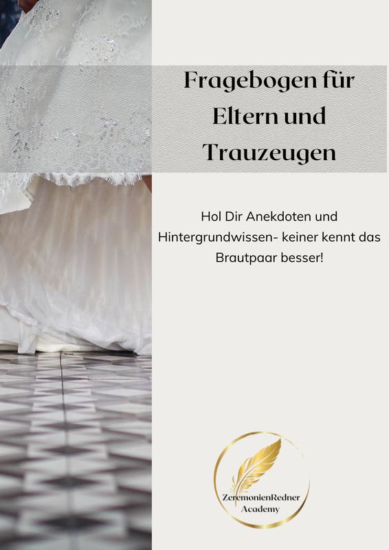 Fragebogen für Eltern- und Trauzeugen