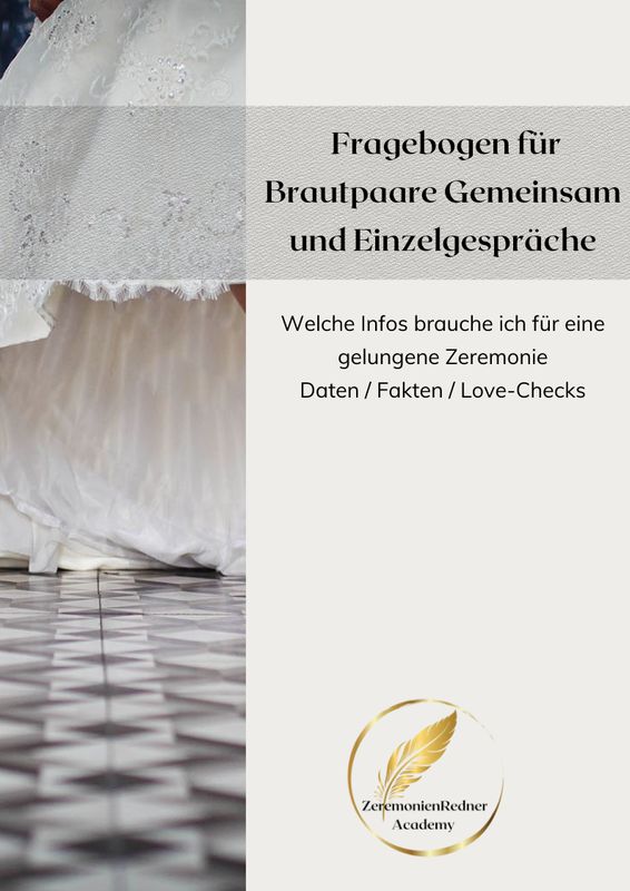 Fragebogen Brautpaare Daten / Fakten / Love-Checks