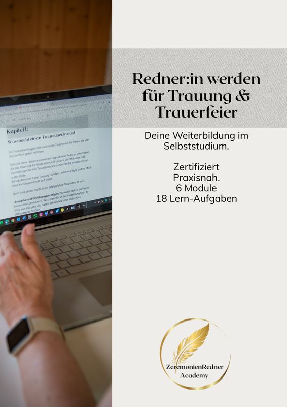 Redner:in werden für Trauungen & Trauerfeiern Redner:in werden für Trauungen & Trauerfeiern