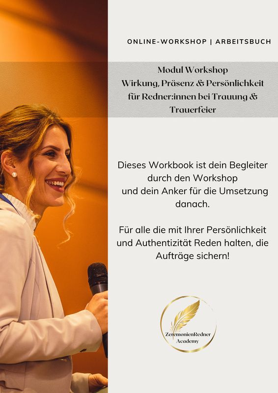 Online Workshop Wirkung und Präsenz von Redner:innen Online Workshop Wirkung und Präsenz von Redner:innen