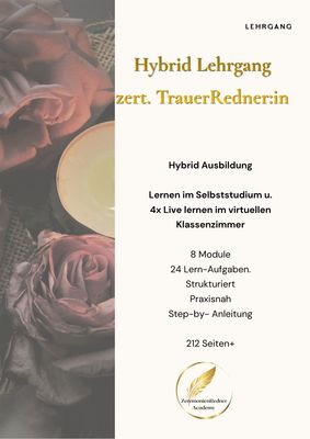 Hybrid Lehrgang zert. TrauerRedner:in
