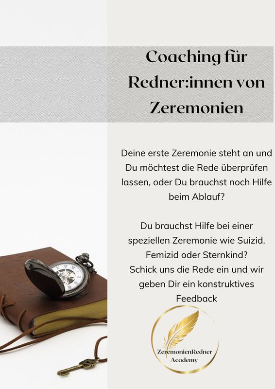 Coaching für Trau- und TrauerRednerIn