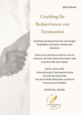 Coaching für Trau- und TrauerRednerIn Coaching für Trau- und TrauerRednerIn