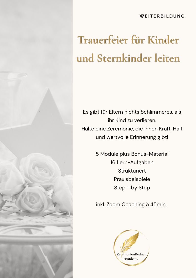 Lehrgang Planung und Durchführung von Sternkind-Trauerfeiern