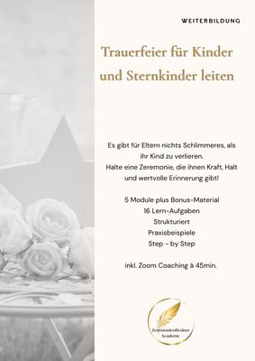 Lehrgang Planung und Durchführung von Sternkind-Trauerfeiern