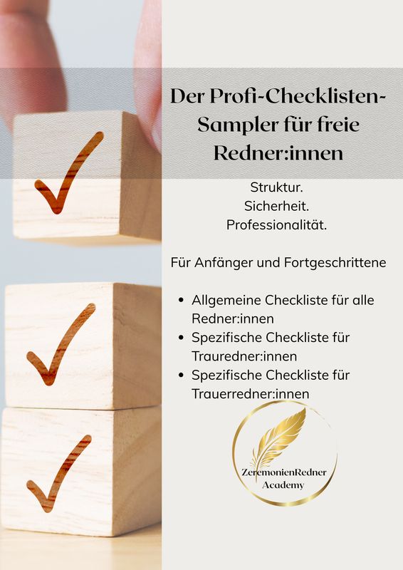 Checkliste für freie Redner-in