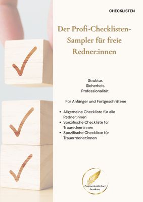 Checkliste für freie Redner-in Checkliste für freie Redner-in
