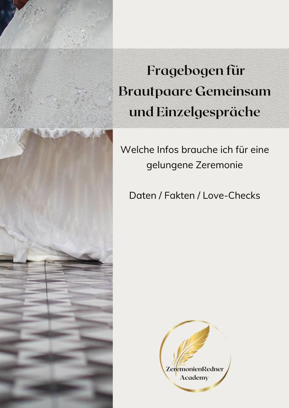 Fragebogen Brautpaare Daten / Fakten / Love-Checks