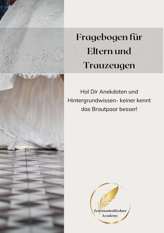 Fragebogen für Eltern- und Trauzeugen