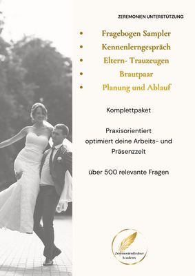 Fragebogen Sampler freie Trauung Fragebogen Sampler freie Trauung