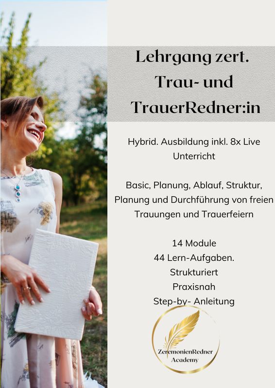 Kombi-Lehrgang Trau- und Trauerredner:in werden Hybrid