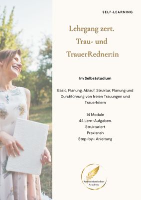 Kombi-Lehrgang Trau- und TrauerRedner:in im Selbststudium
