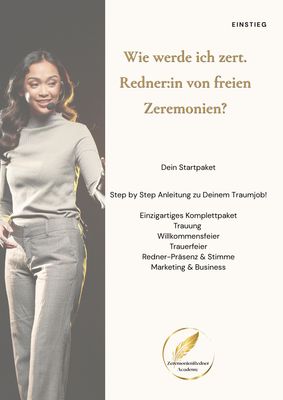 zert. Redner:in von freien Zeremonien - Dein Starter-Paket