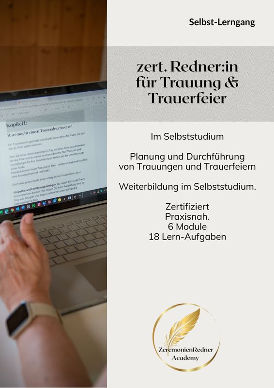 zert. Redner:in für Trauungen & Trauerfeiern