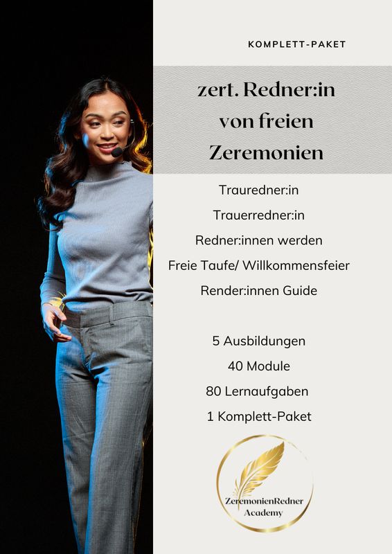 Lehrgang zert. Redner:in freie Zeremonien im Selbststudium