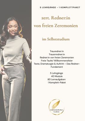 Lehrgang zert. Redner:in freie Zeremonien im Selbststudium