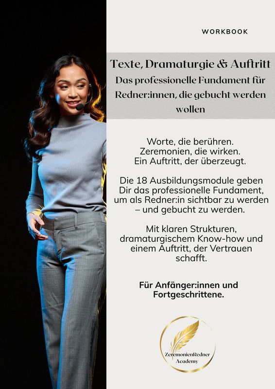 Texte, Dramaturgie & Auftritt- für Redner:innen, die gebucht werden wollen