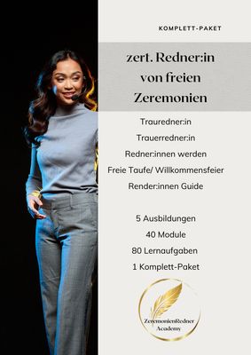 Lehrgang zert. Redner:in freie Zeremonien Hybrid Ausbildung Lehrgang zert. Redner:in freie Zeremonien Hybrid Ausbildung