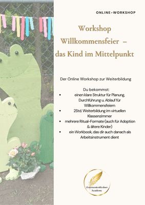 Workshop Wie plane und gestalte ich eine Willkommensfeier