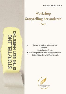 Workshop Storytelling der anderen Art- Reden schreiben, die Aufträge sichern