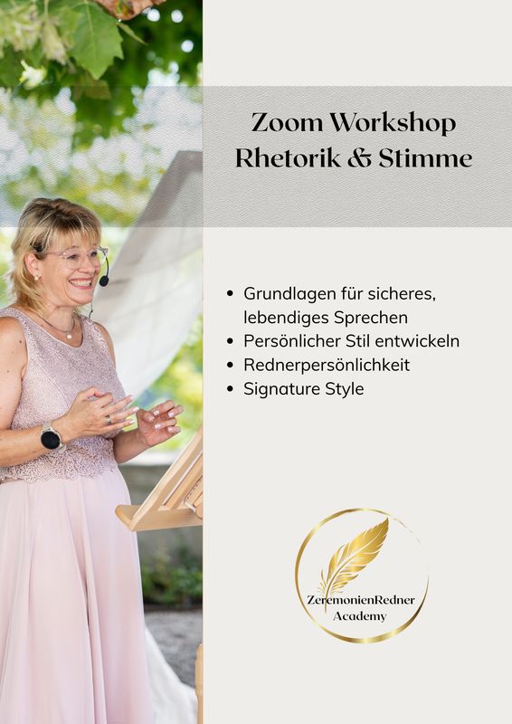 Workshop Rhetorik & Stimme Workshop Rhetorik & Stimme