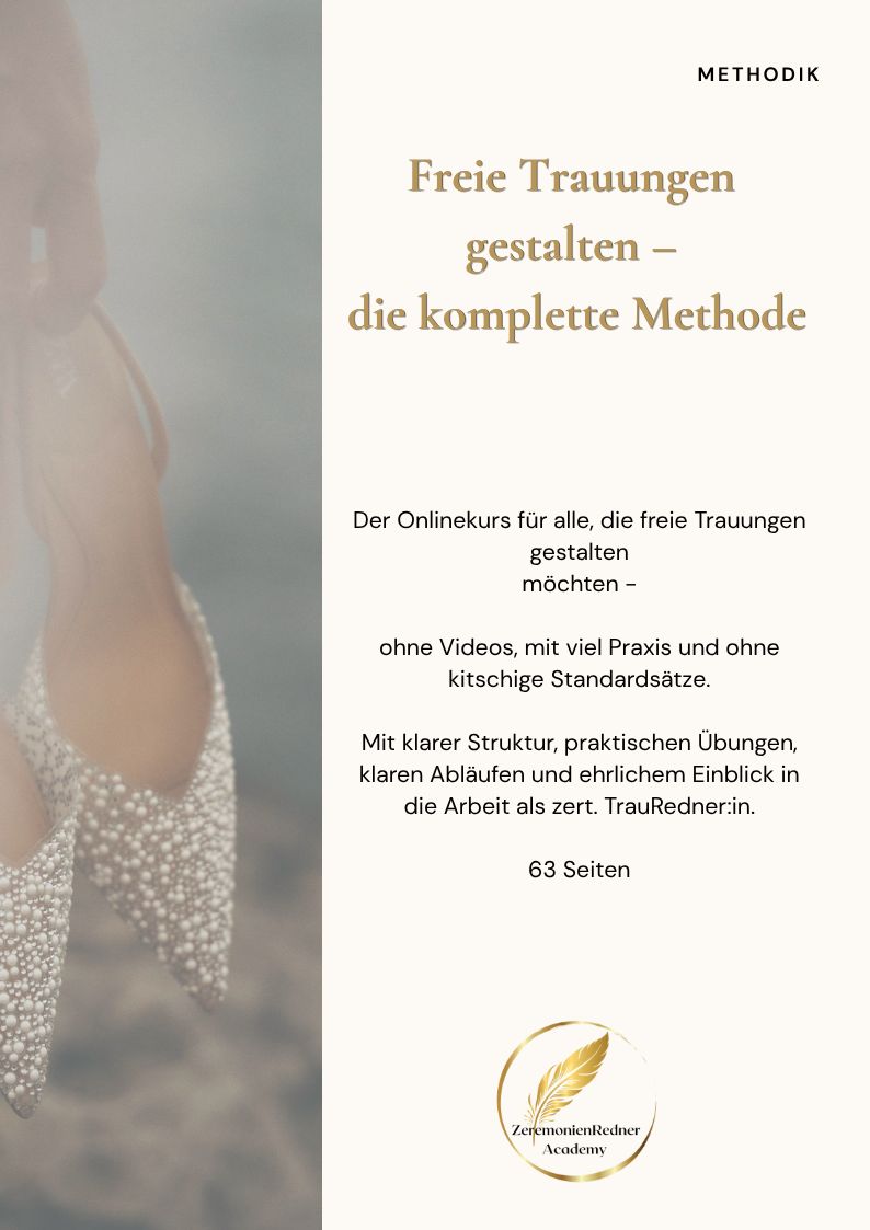 Freie Trauungen gestalten- die komplette Methode