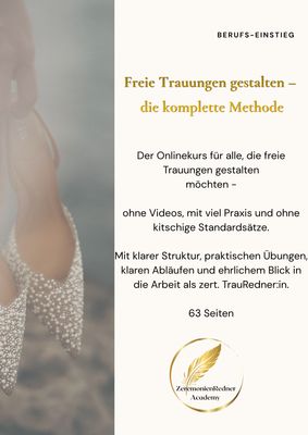 Freie Trauungen gestalten- die komplette Methode