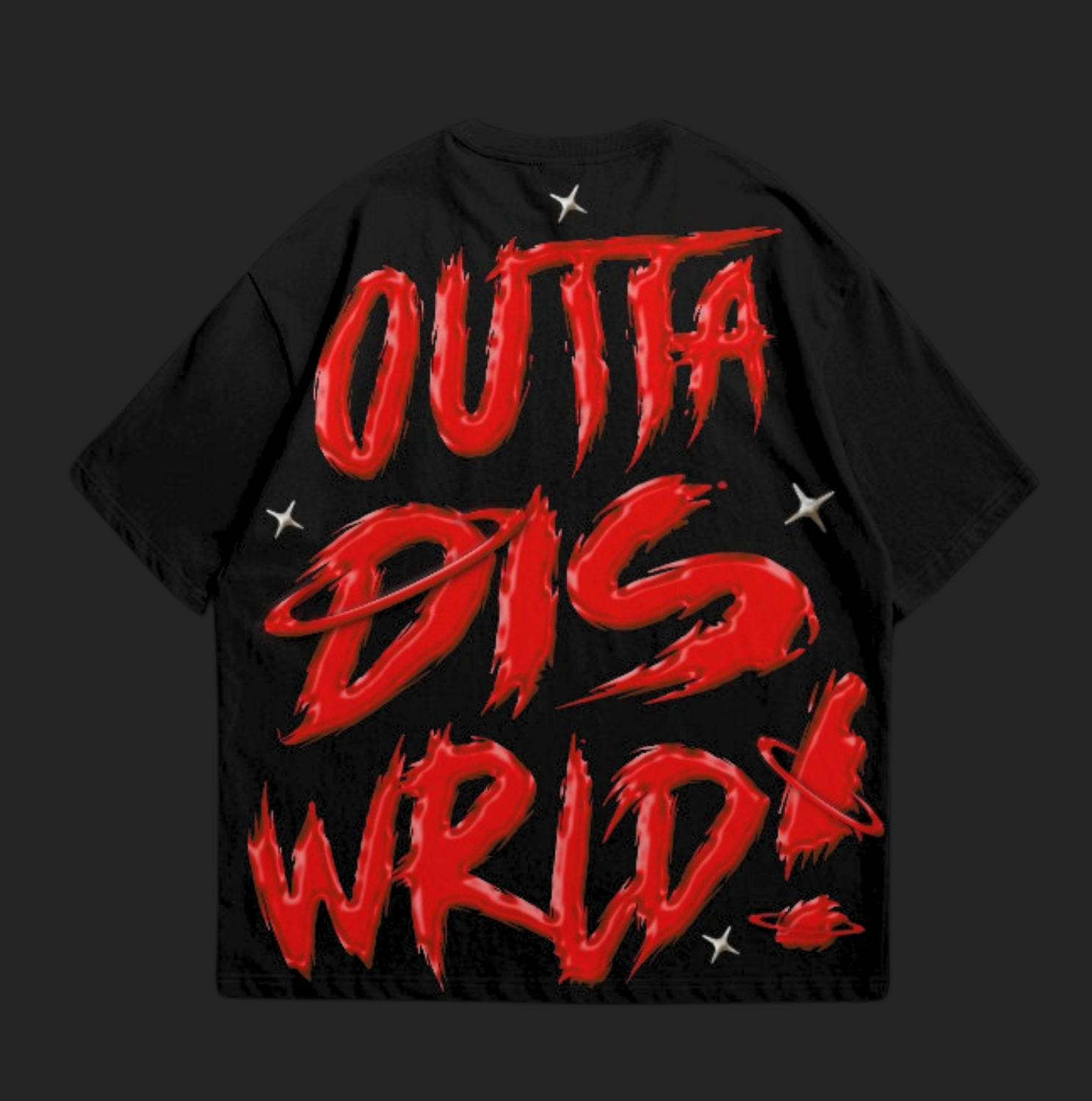 &quot;OUTTA DIS WRLD&quot; Oversized T-Shirt