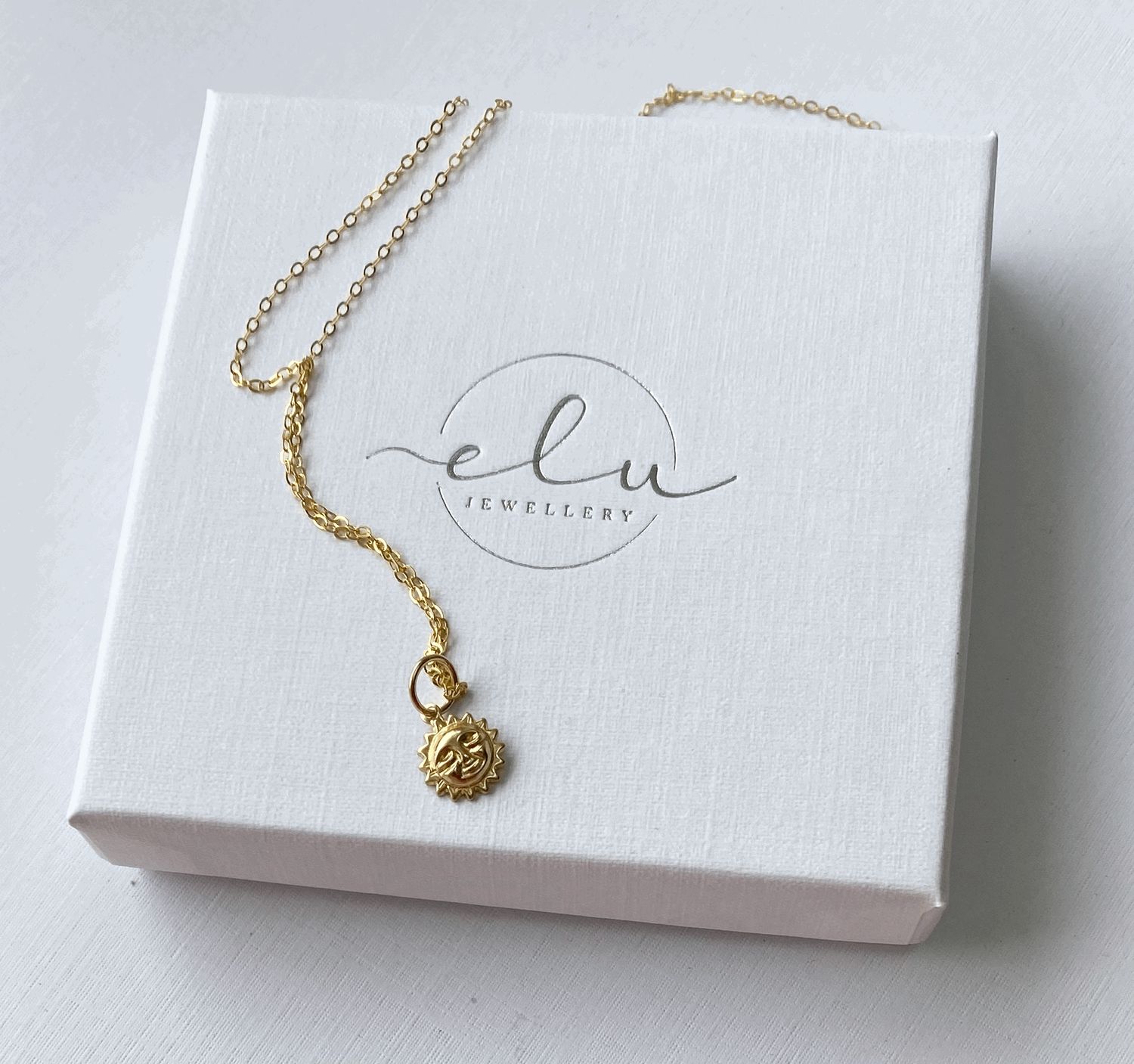 Gold Sunshine charm necklace