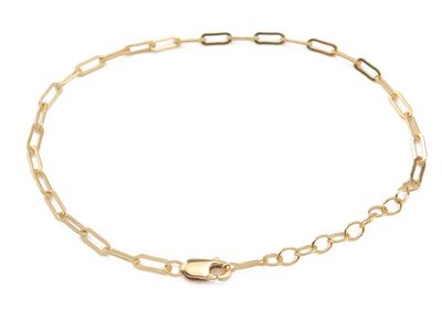 Gold drawn cable chain bracelet