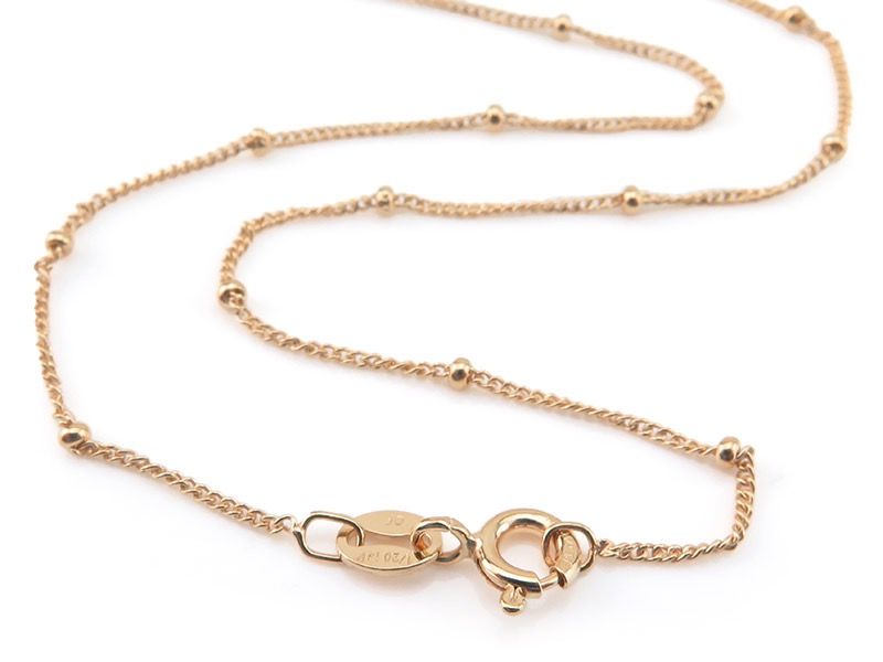 Gold satellite chain necklace