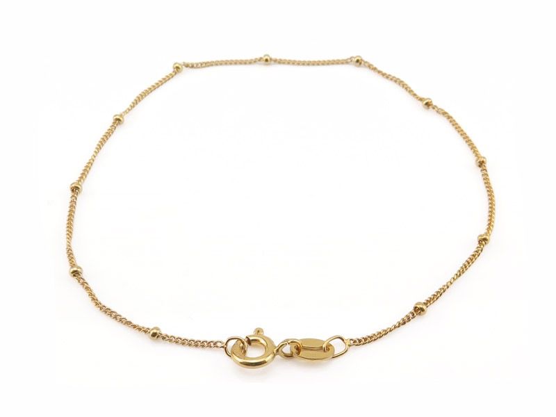 Gold satellite chain bracelet