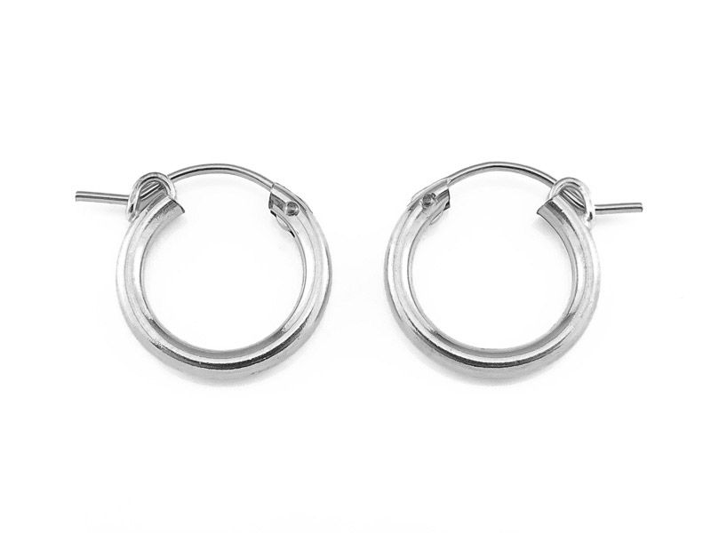 Silver small hoop earrings