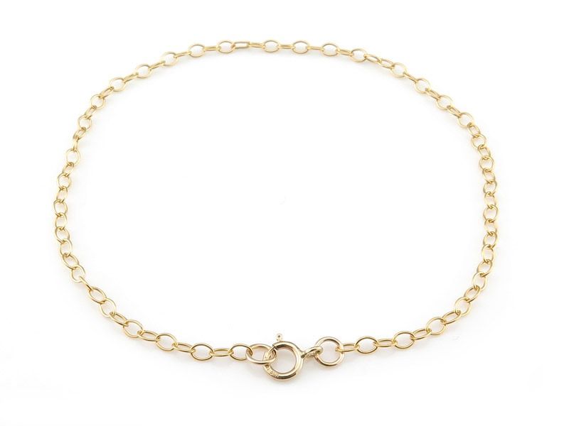Gold fine cable bracelet