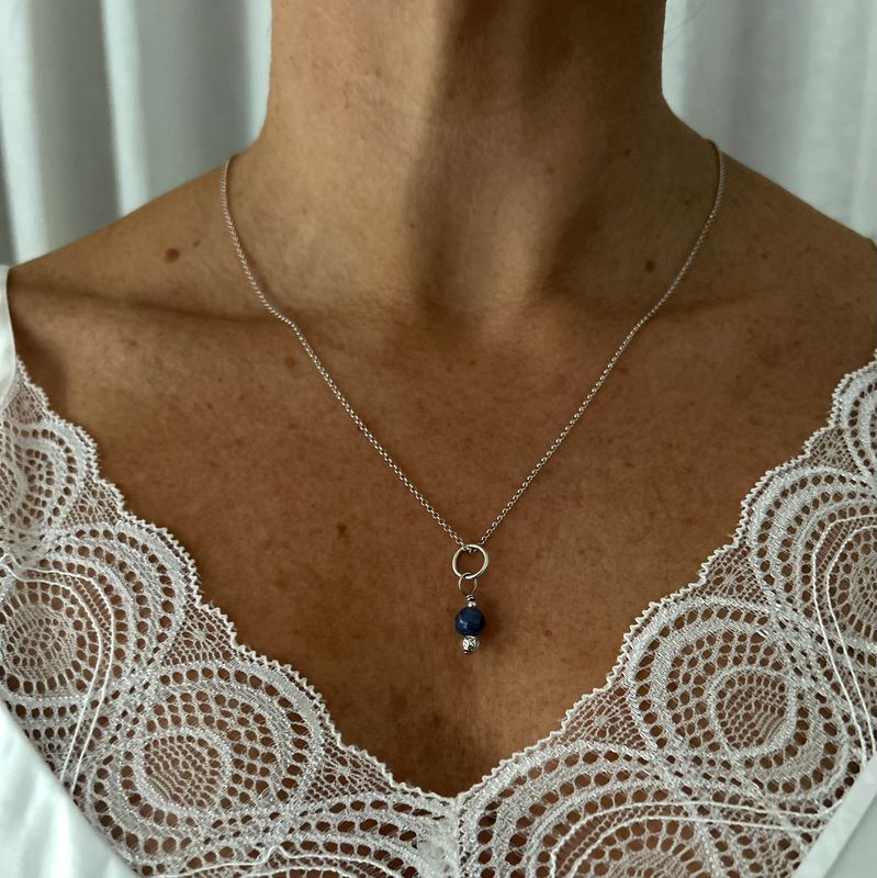 Silver Gemstone necklace