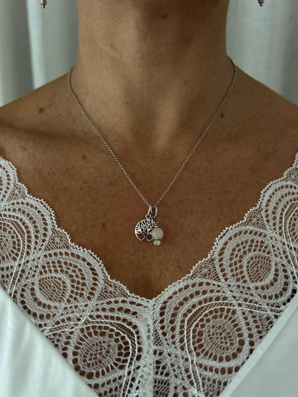 Silver tree of life necklace
